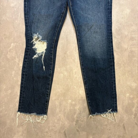 FREE PEOPLE We The Free Stella Distressed Raw Hem Skinny Jeans Size 30 - Picture 3 of 9
